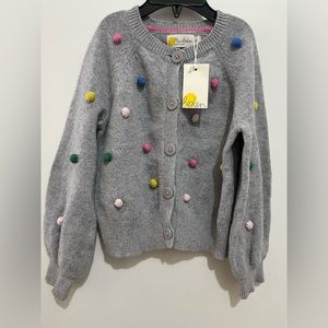 mini boden puffed sleeve cardigan